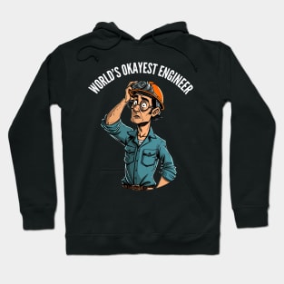 World's Okayest Construction Engineer v1 (round) Hoodie